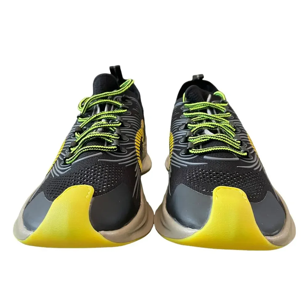 GUCCI Men GG RUN Sneakers Athletic Low Top 680938 Black Yellow 11 | US 11.5 NEW